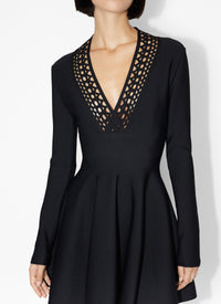 Robe patineuse Vienne - Noir Alaïa