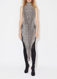 Robe en jacquard croco - Noir & Marron