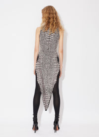 Robe en jacquard croco - Noir & Marron