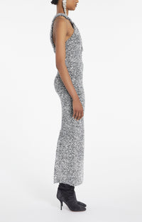 Shift dress in wool - Silver