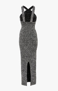 Shift dress in wool - Silver