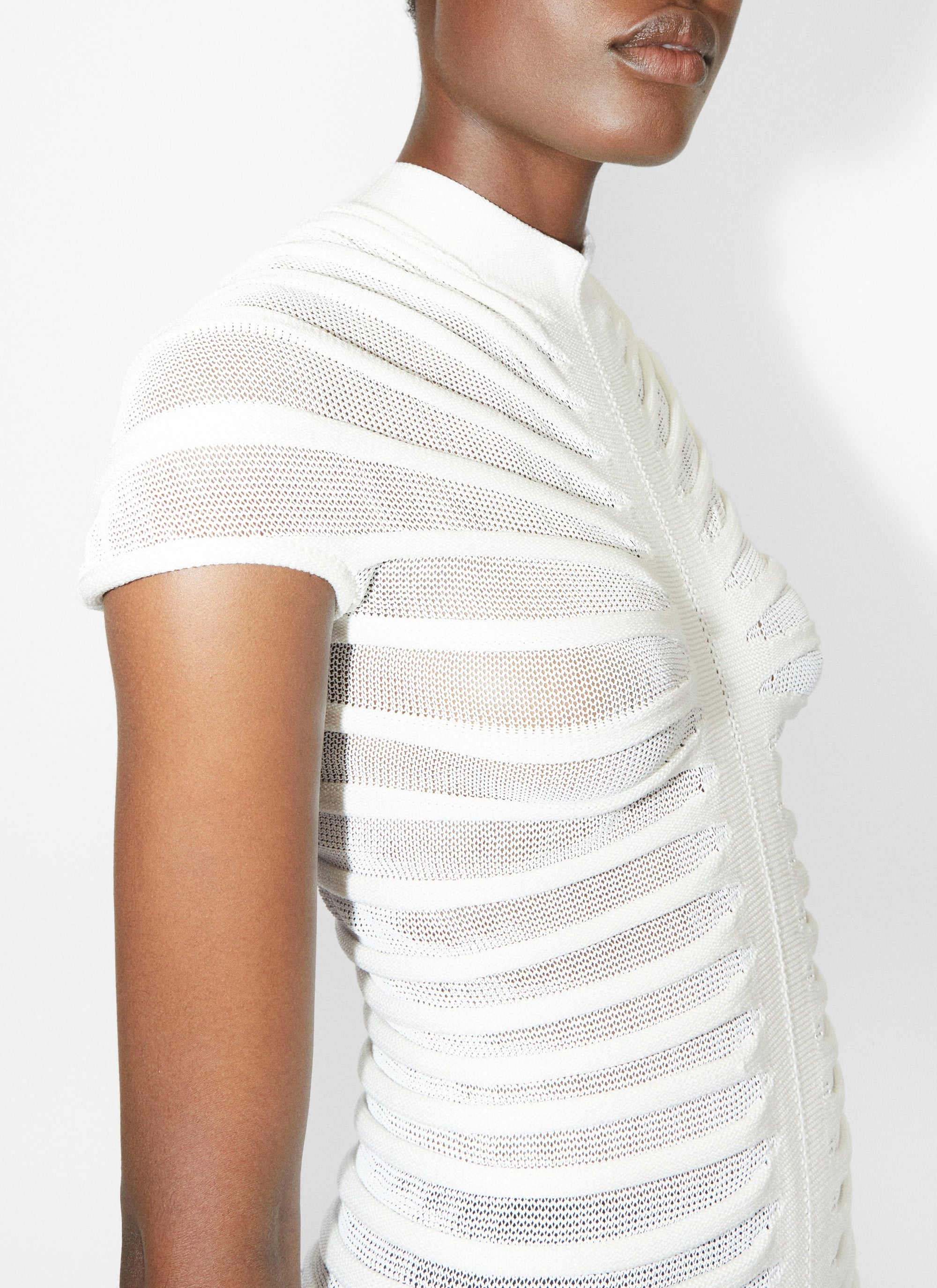 Robe longue en transparence - Noir Alaïa