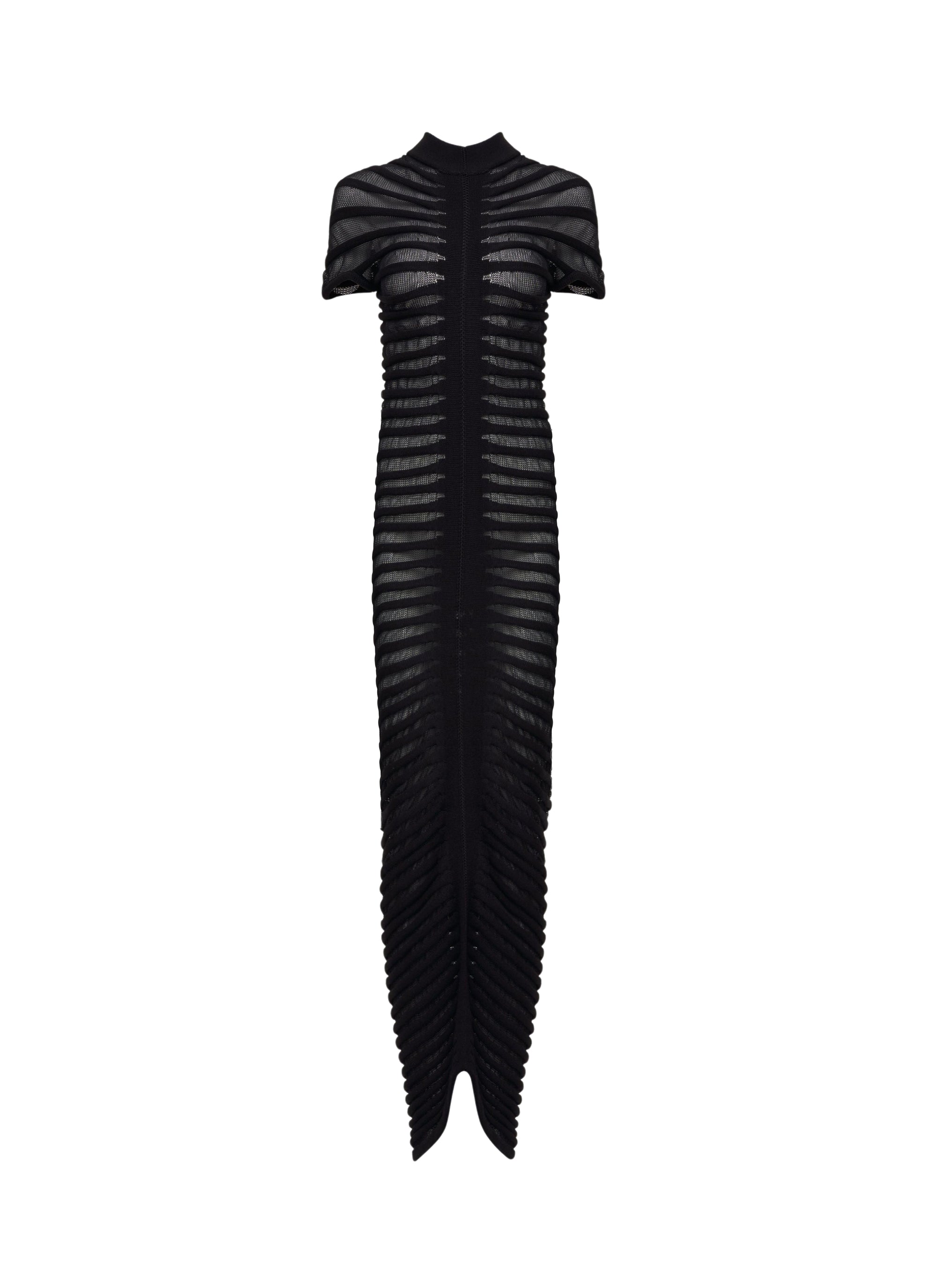 Robe longue en transparence - Noir Alaïa