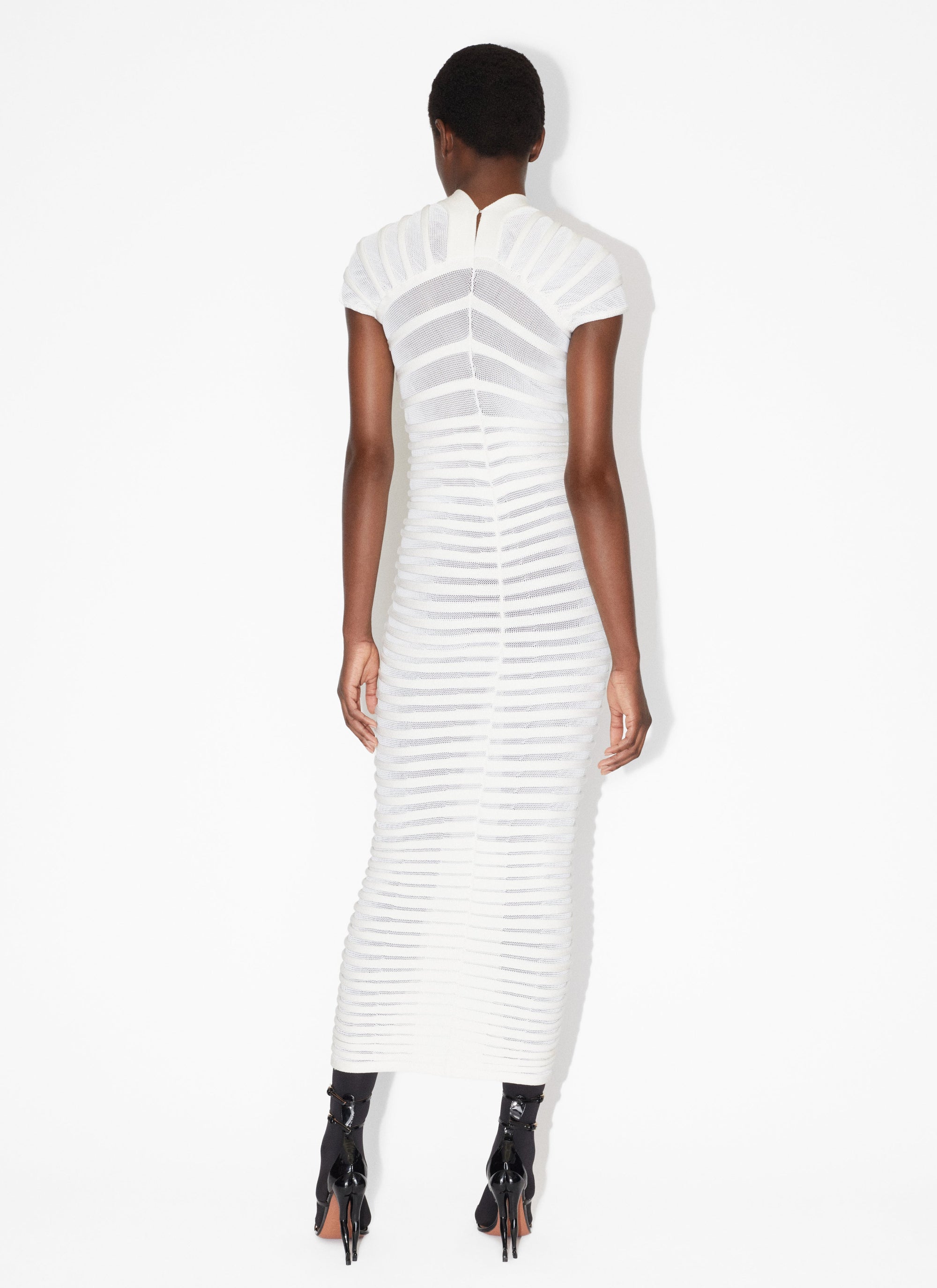 Robe longue en transparence - Noir Alaïa