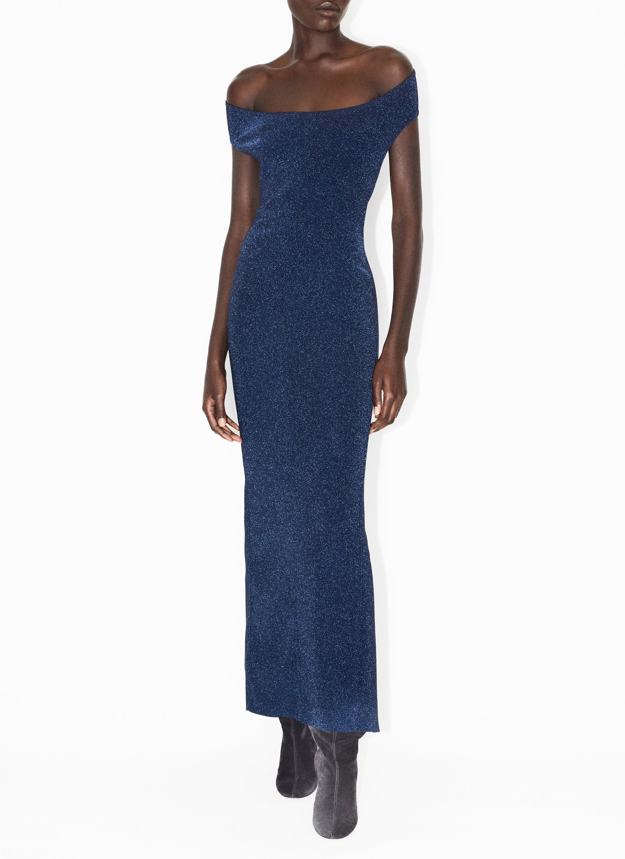 Robe double face en laine - Bleu