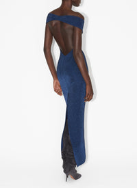Robe double face en laine - Bleu