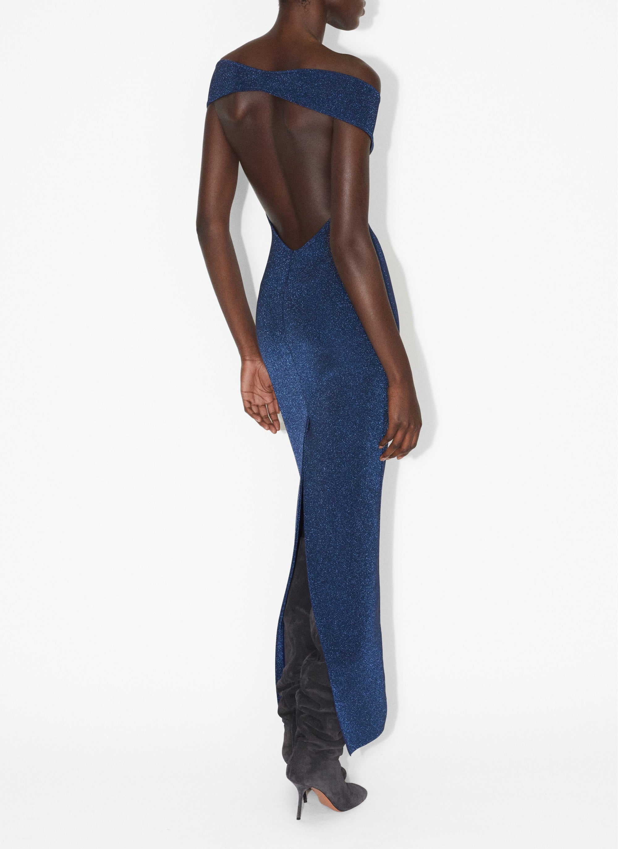 Robe double face en laine - Bleu
