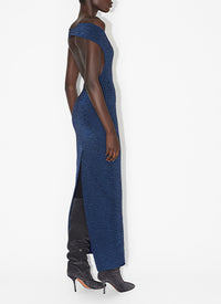 Robe double face en laine - Bleu