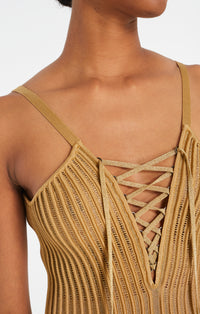 Lace dress - Gold