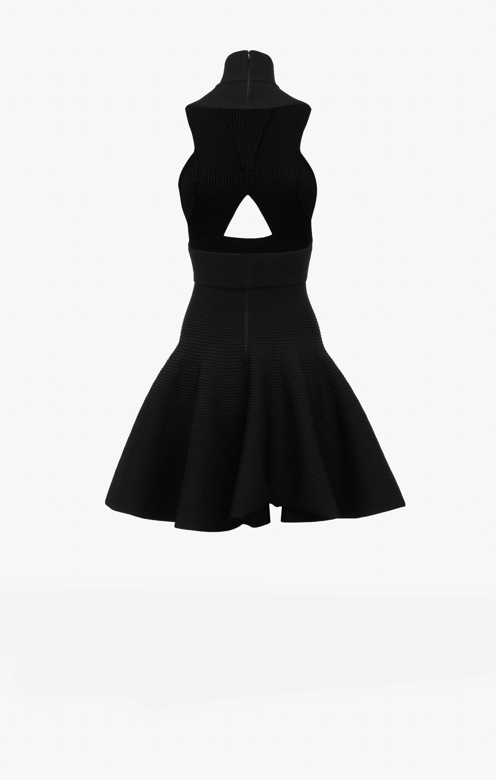 Robe évasée côtelée - Noir Alaïa