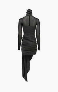 Fitted dress in wool - Heather grey