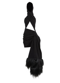 Flared cashmere dress - Black Alaïa