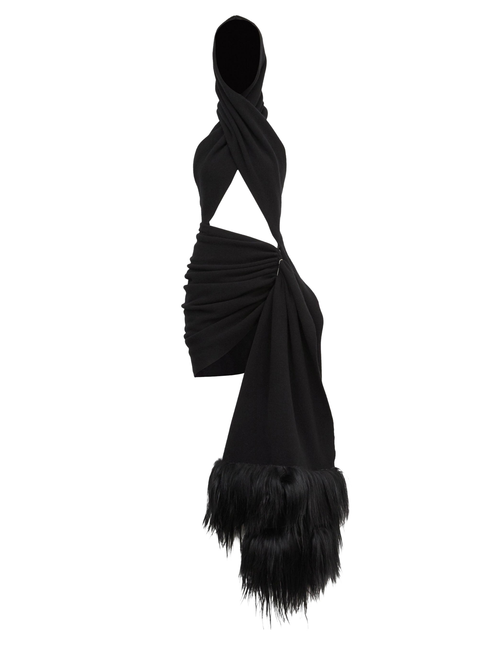 Flared cashmere dress - Black Alaïa