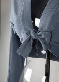 Bolero en laine - Bleu Russe
