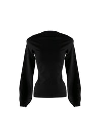 Romance wool long sleeve jumper - Black