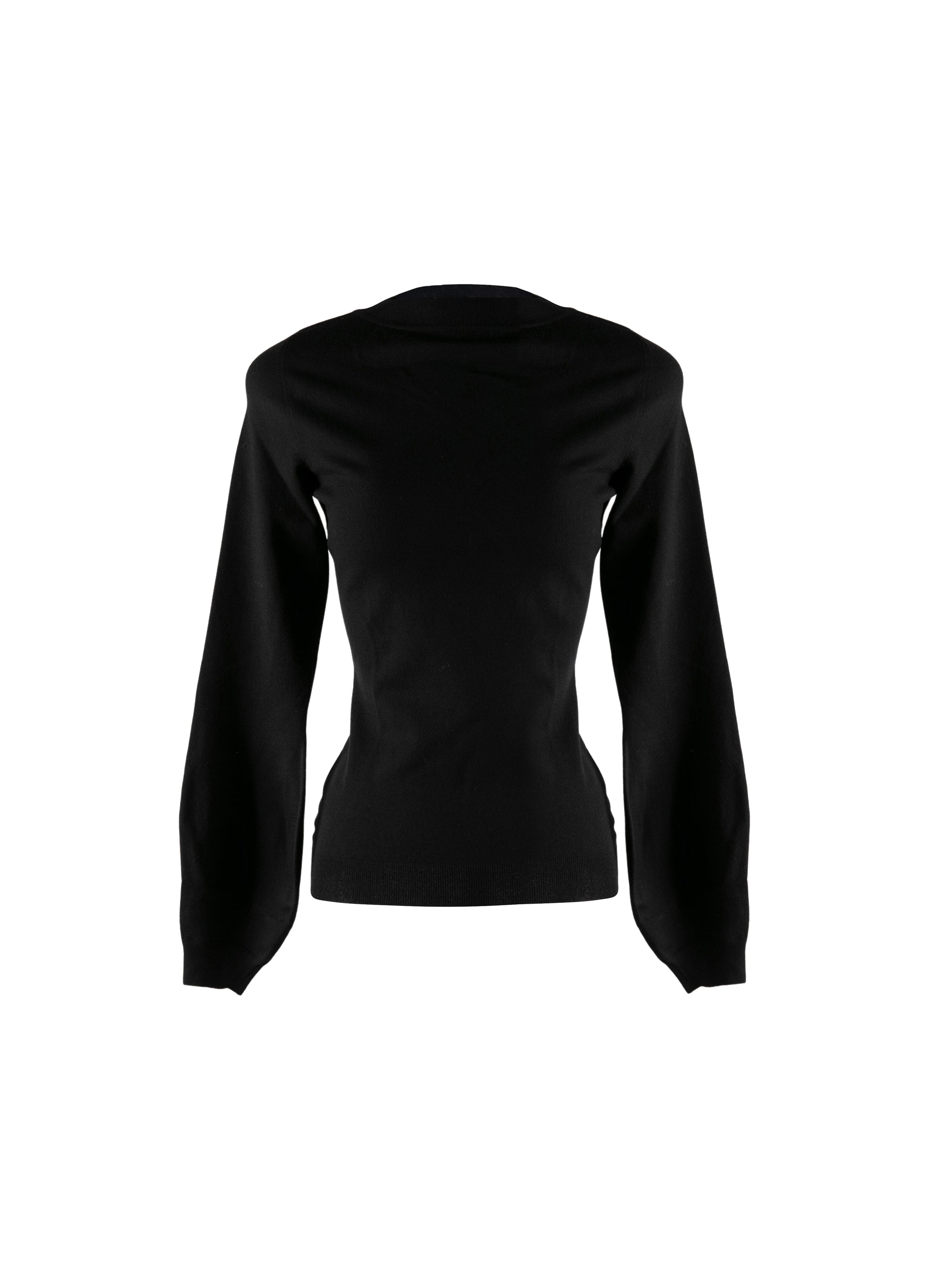 Romance wool long sleeve jumper - Black