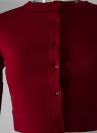 Long sleeves wool cardigan - Madder