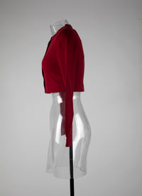 Long sleeves wool cardigan - Madder