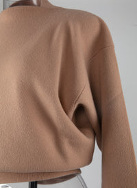 Pull court en cachemire - Poudre