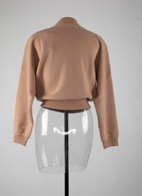 Pull court en cachemire - Poudre