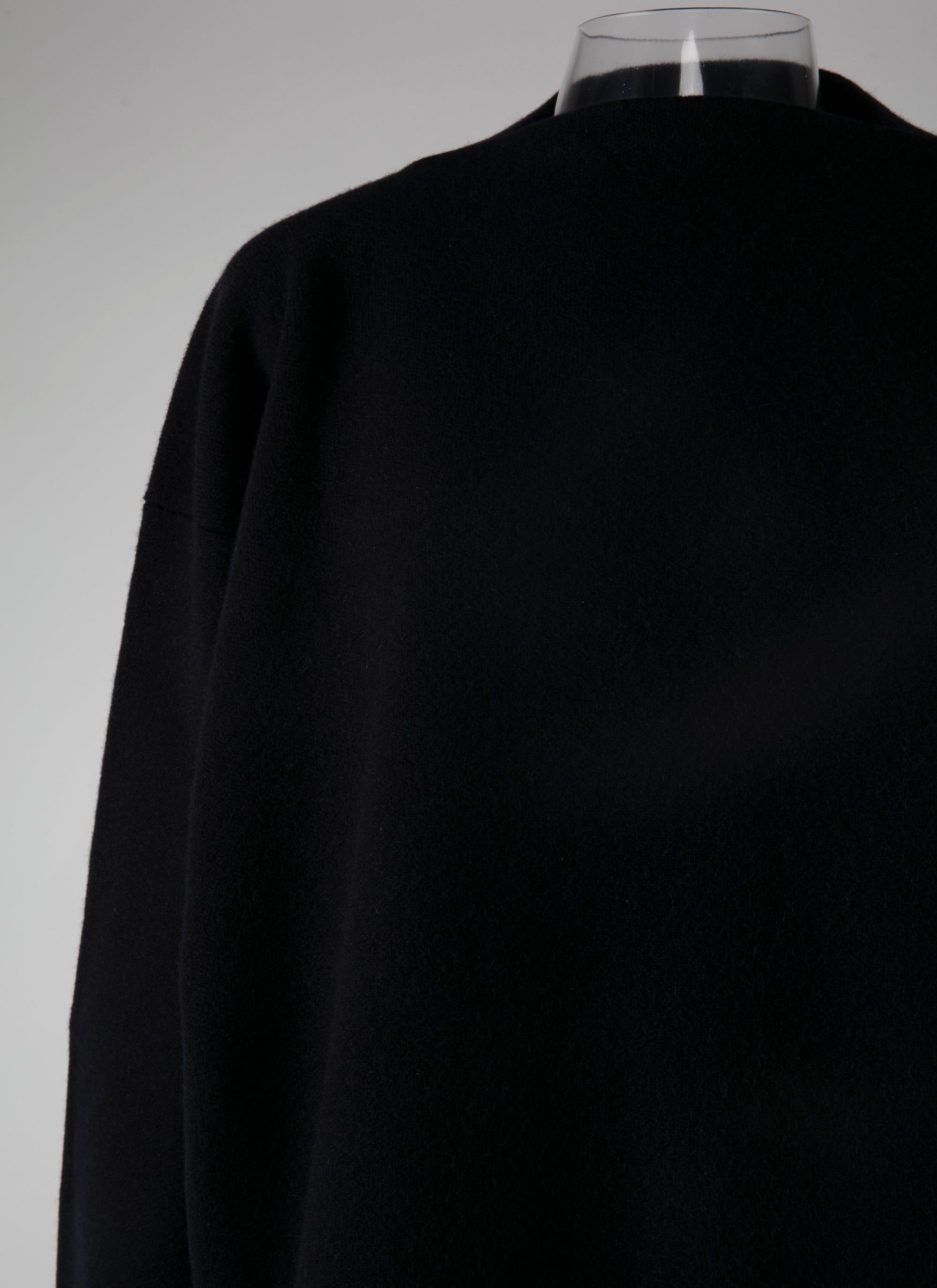 Short jumper in felted cashmere - Night