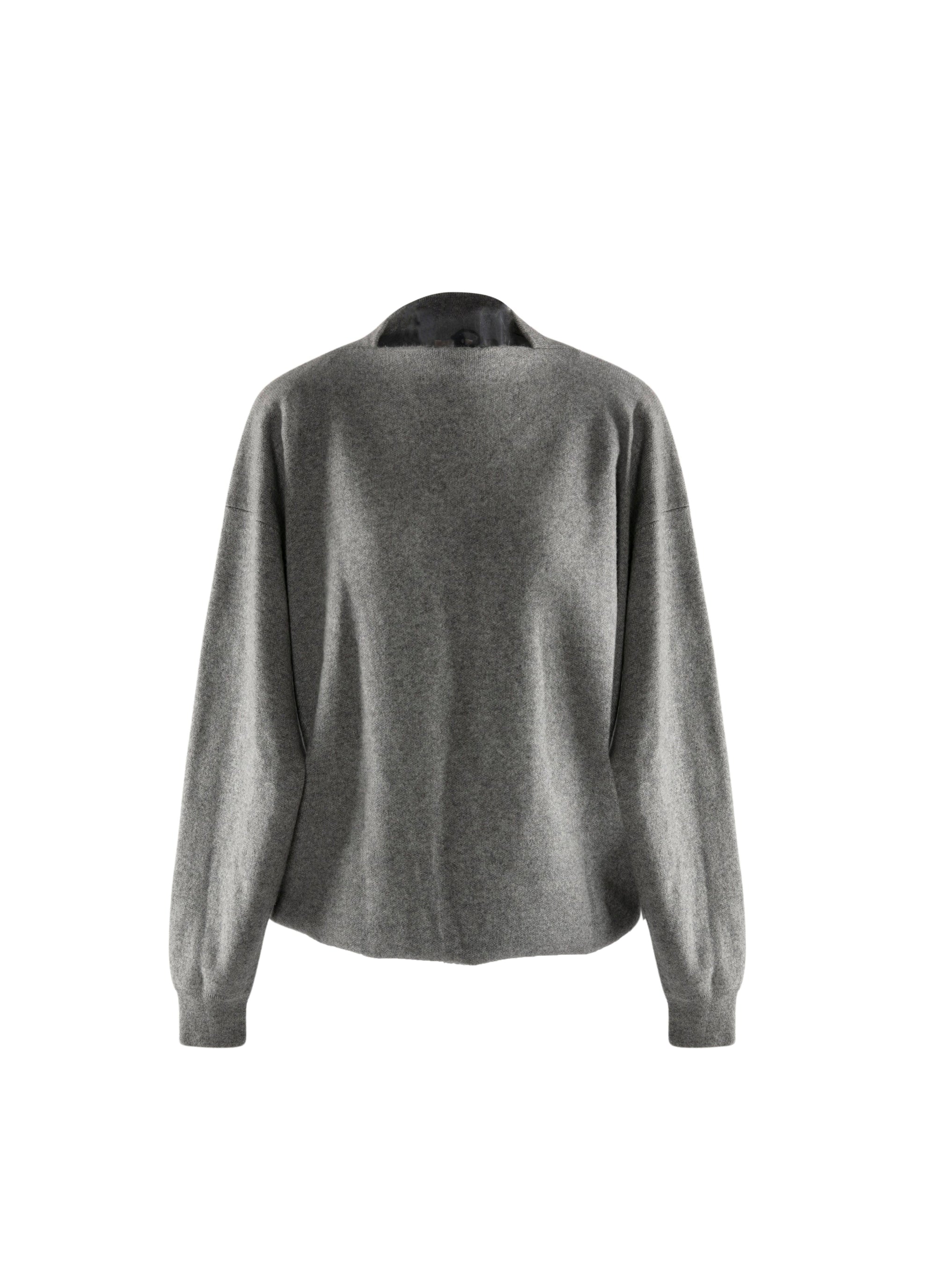 Pull court en cachemire feutré - Gris Chine