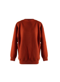Pull court en cachemire feutré - Rouge Orangé