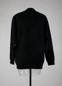 Short jumper in felted cashmere - Night