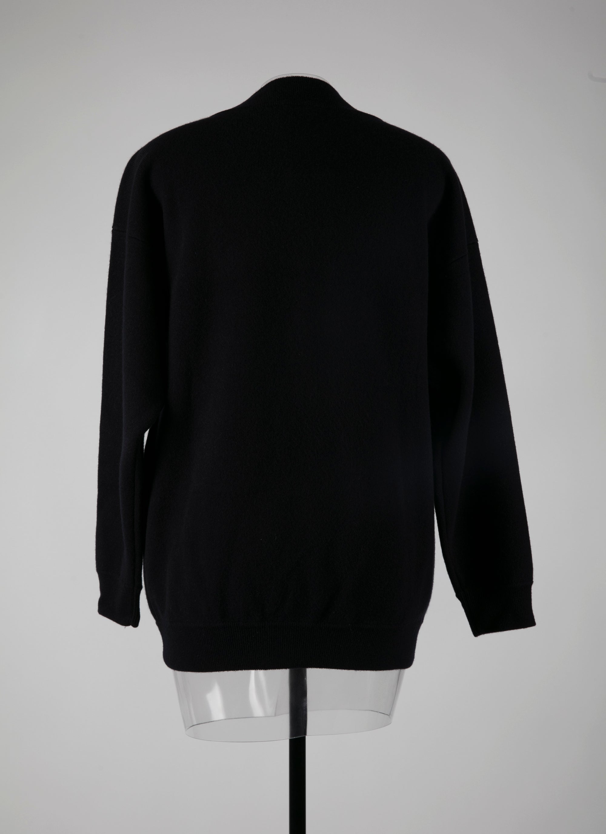Short jumper in felted cashmere - Night