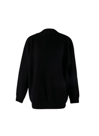 Short jumper in felted cashmere - Night