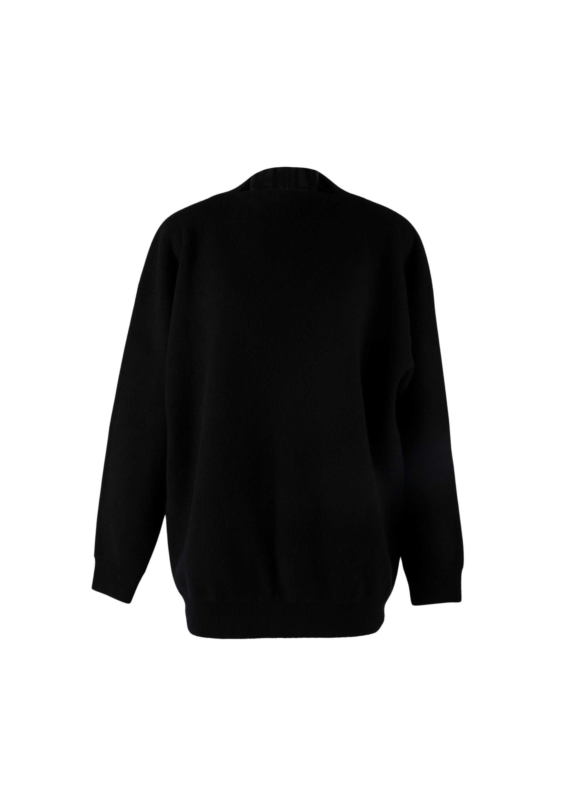 Short jumper in felted cashmere - Night