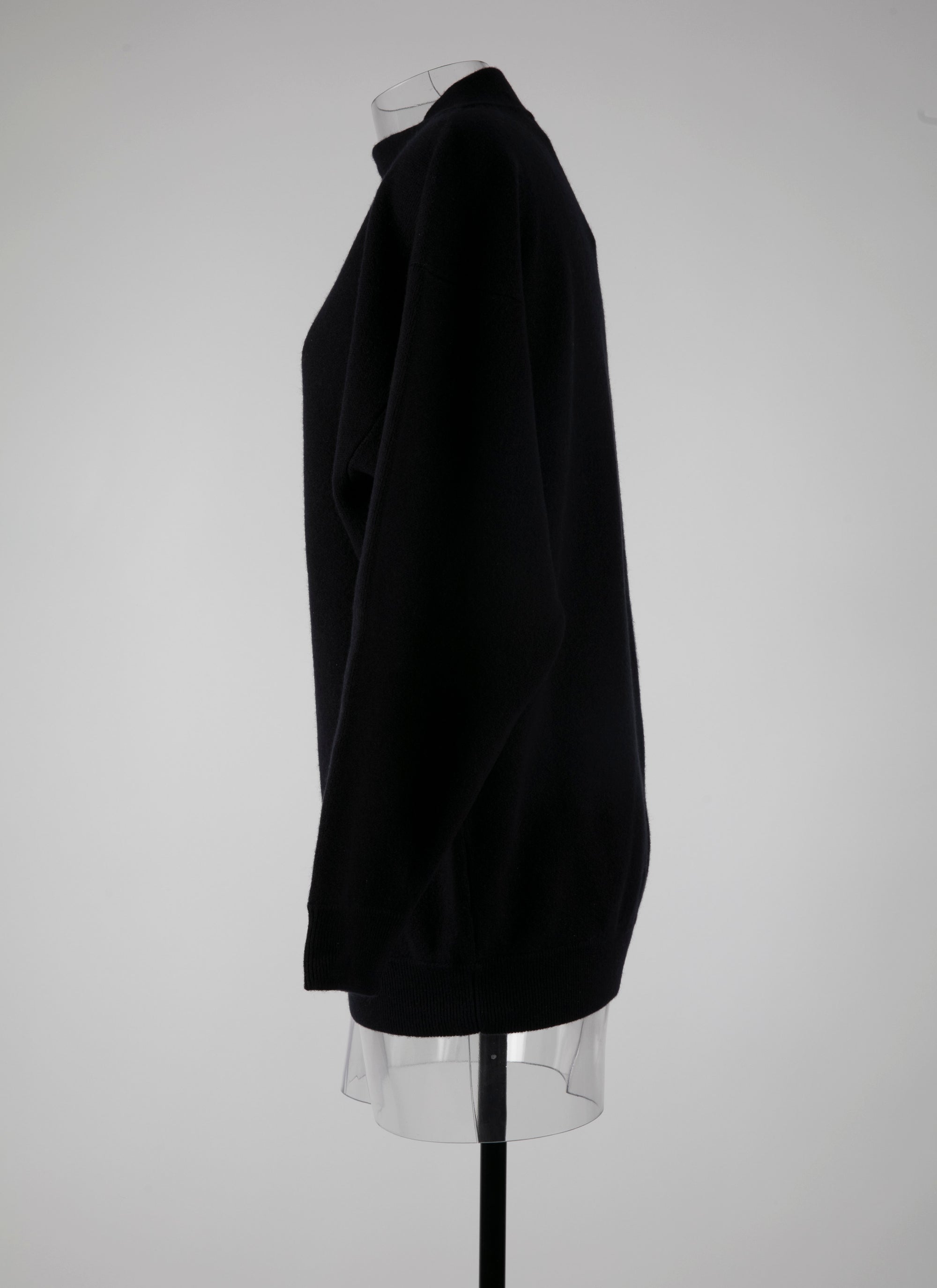 Short jumper in felted cashmere - Night