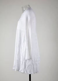 Volubilis print long sleeve tunic - White