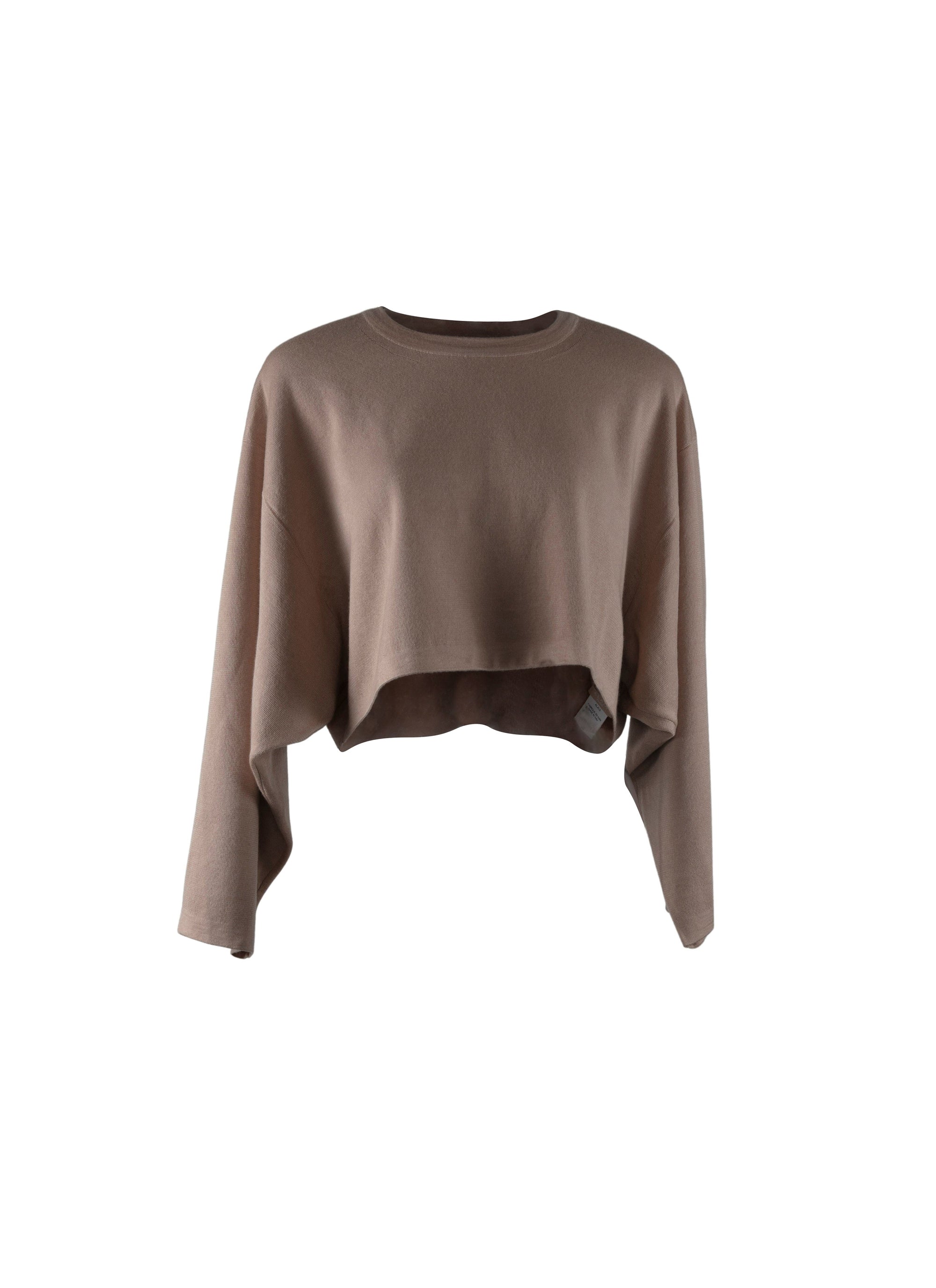 Pull large en maille en cachemire et soie - Sable
