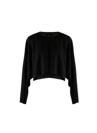 Pull large en maille en cachemire et soie - Noir
