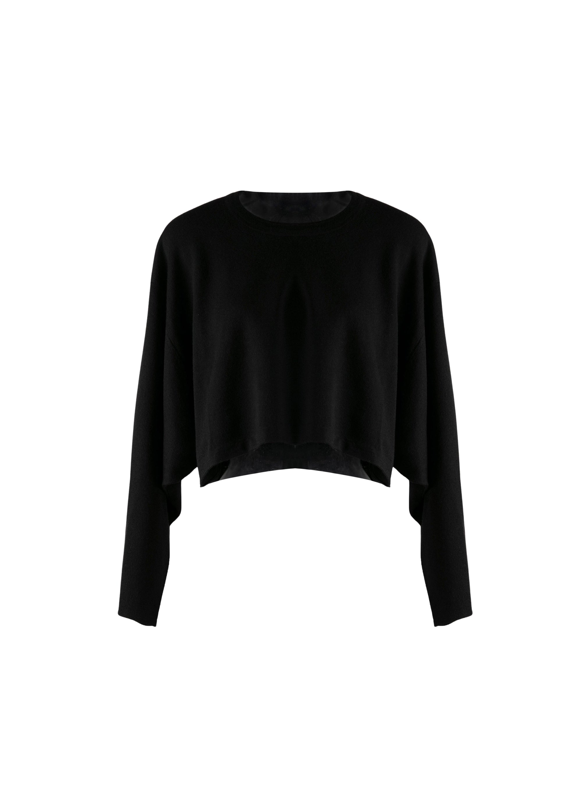 Pull large en maille en cachemire et soie - Noir