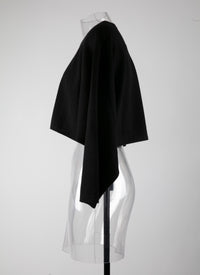 Pull large en maille en cachemire et soie - Noir