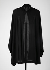 Chemise large en cachemire - Noir