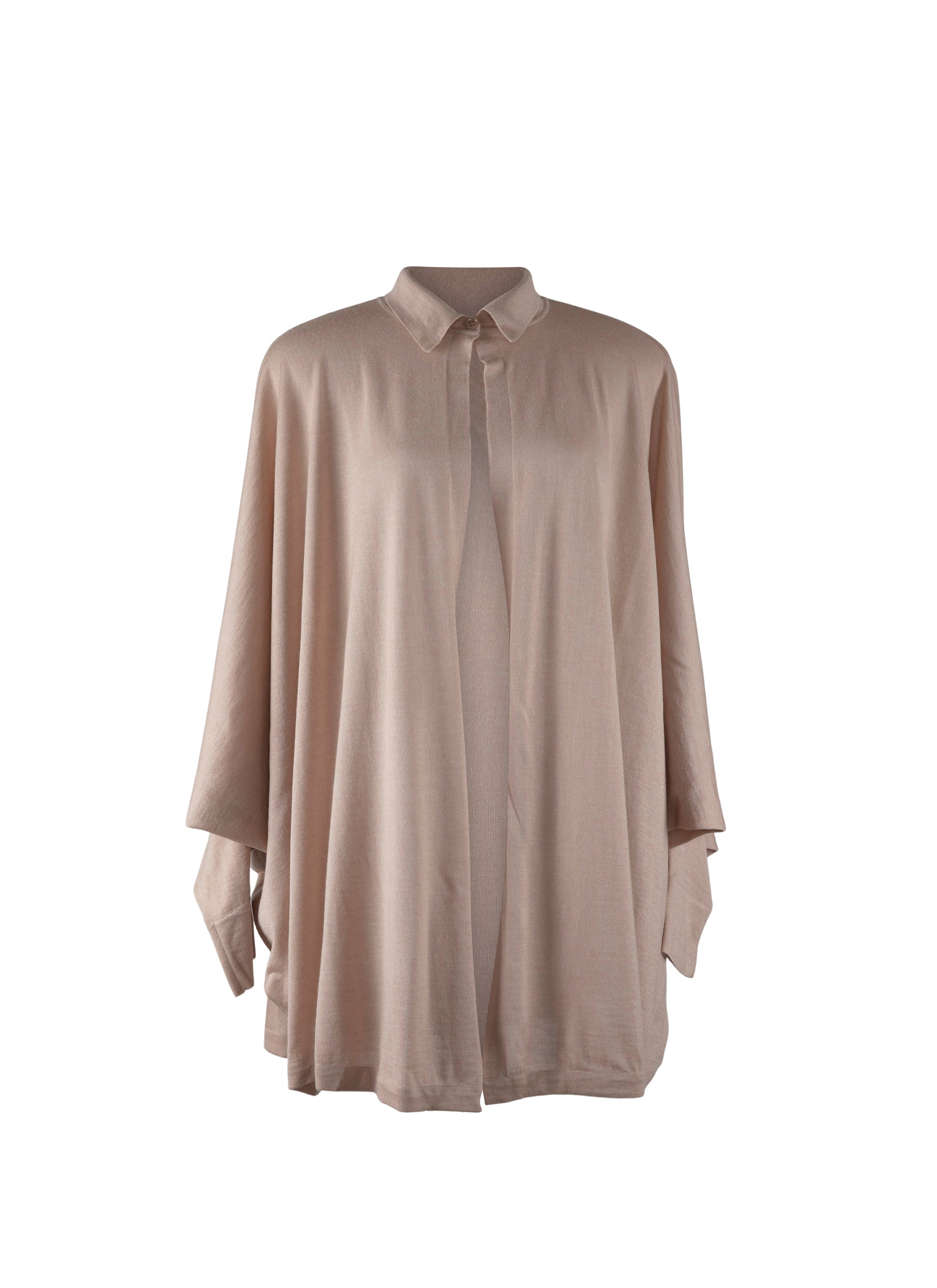 Wide cashmere shirt - Sand