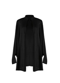 Chemise large en cachemire - Noir