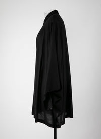 Chemise large en cachemire - Noir
