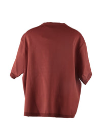 Pull oversize à manches courtes en maille - Grenat