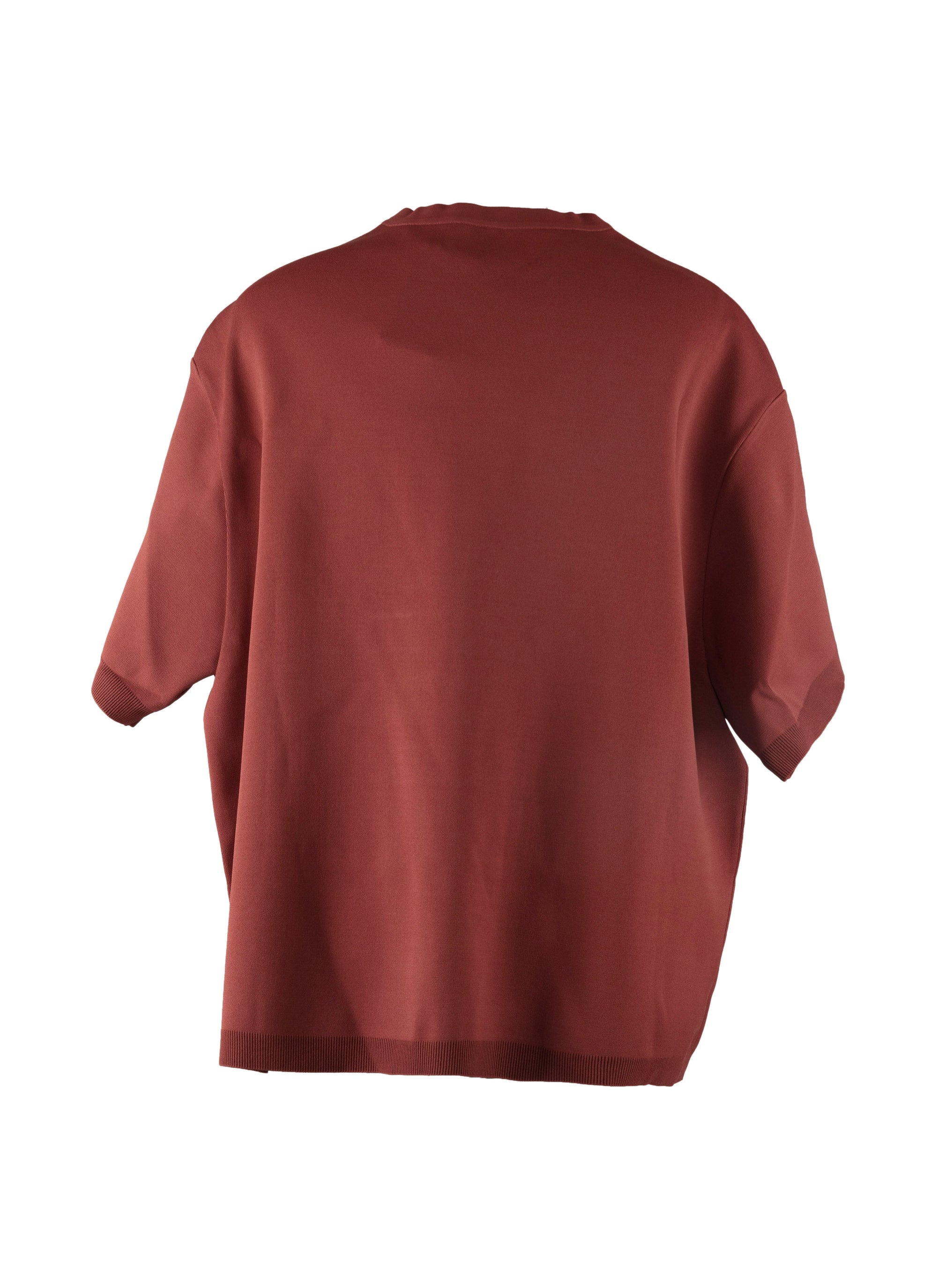 Pull oversize à manches courtes en maille - Grenat