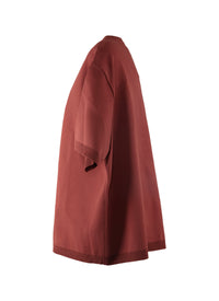 Pull oversize à manches courtes en maille - Grenat