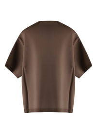 Oversized short-sleeved knitted jumper - Savane