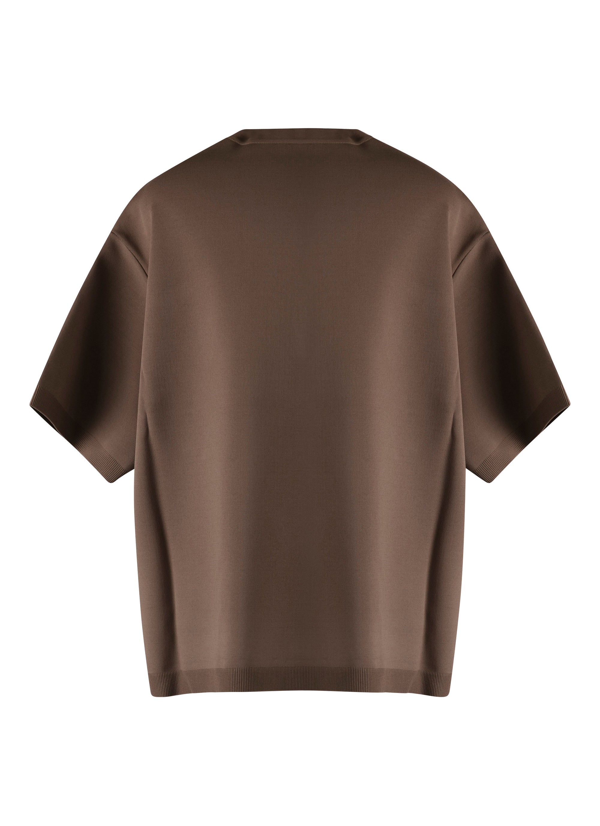 Oversized short-sleeved knitted jumper - Savane