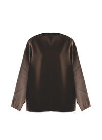 Wide boat neck jumper - Savane