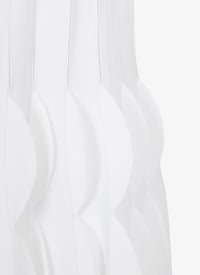 Robe courte en maille feston - Blanc