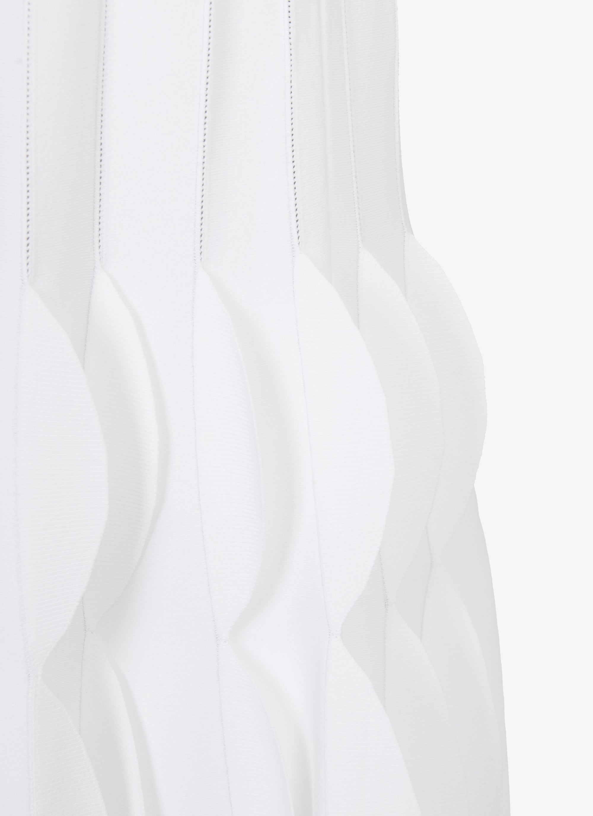 Robe courte en maille feston - Blanc