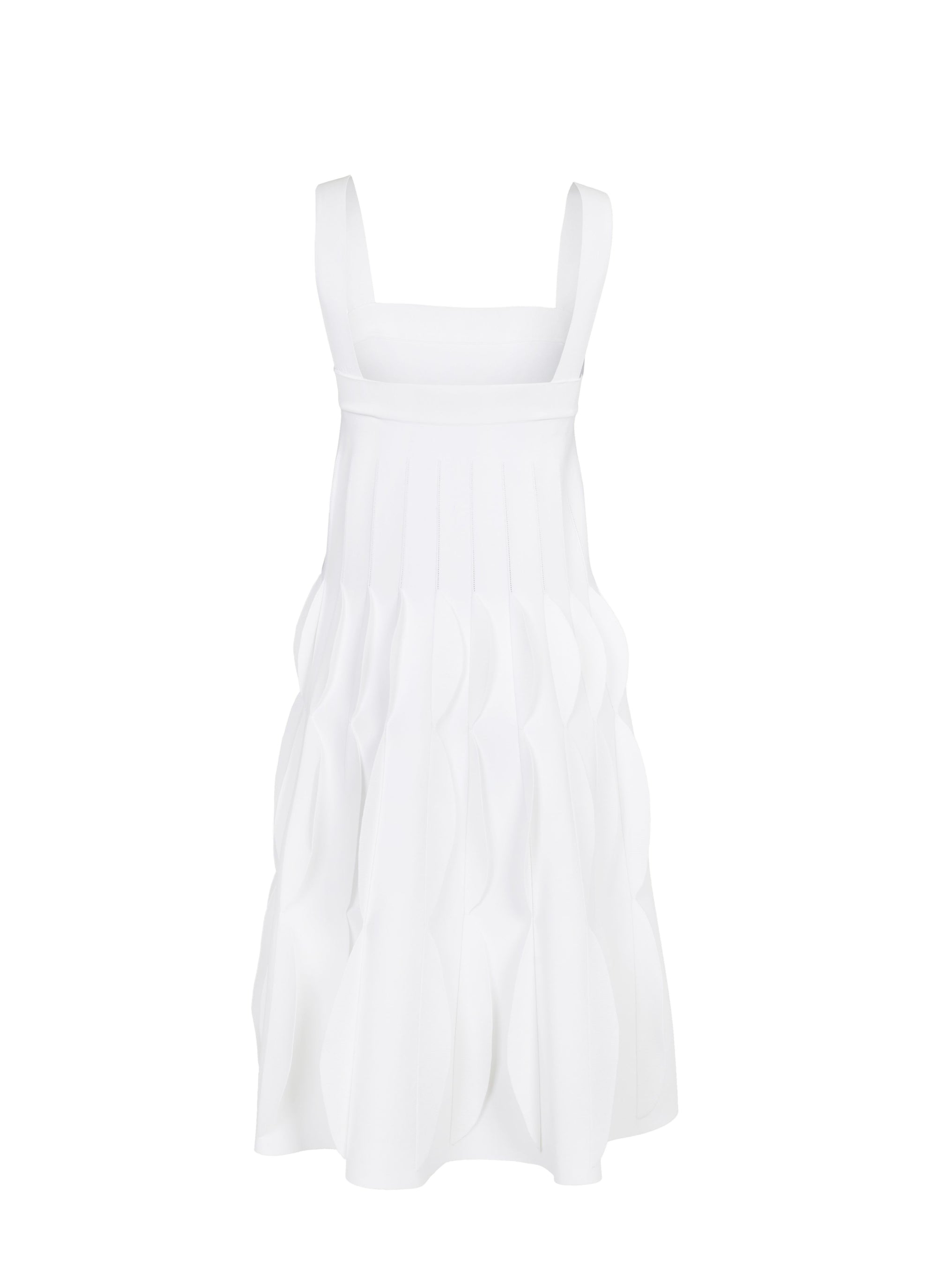 Robe courte en maille feston - Blanc